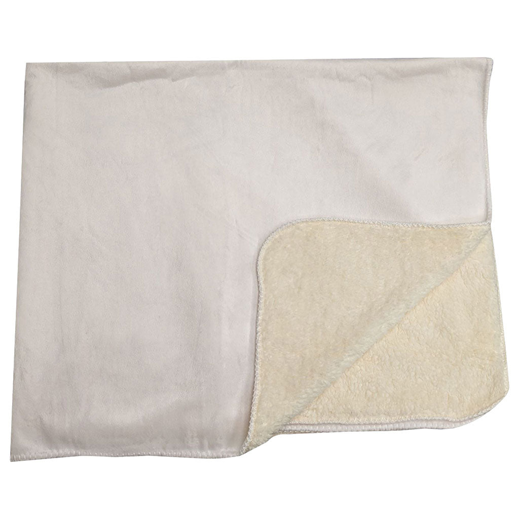 Hit White 50" x 60" Faux Mink Suede Blanket