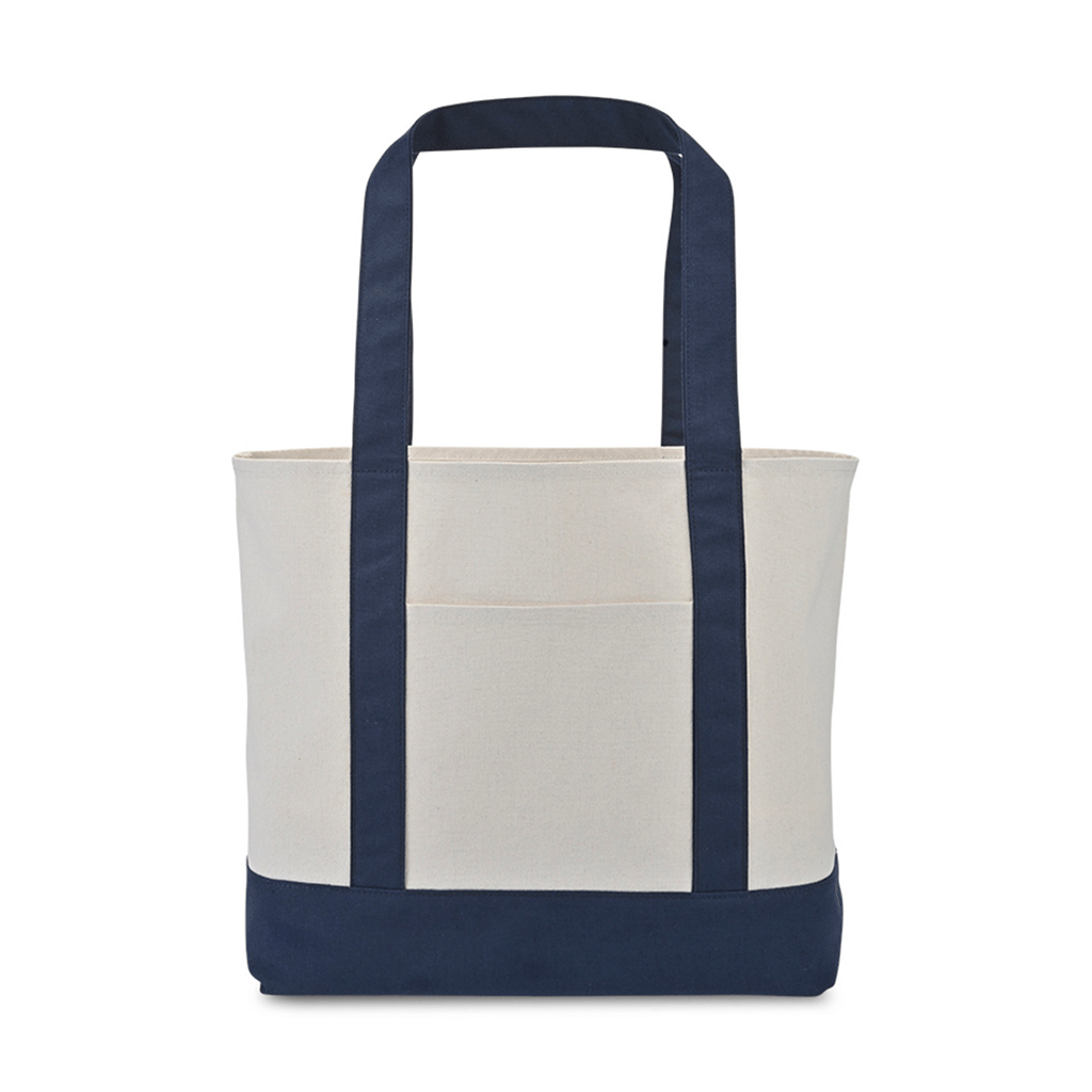Gemline Navy Large Canvas Tote