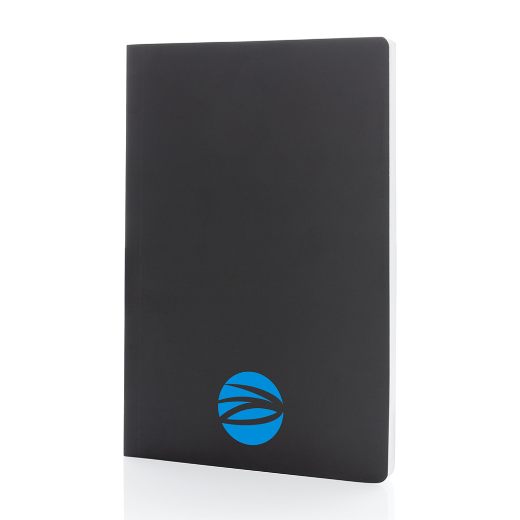 XD Connects Black Impact Softcover Stone Paper Notebook A5