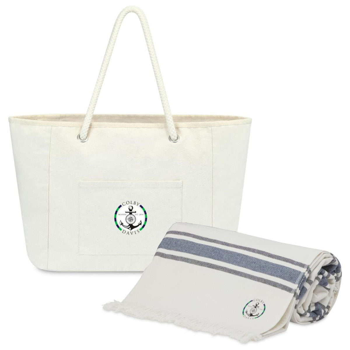 Gemline Natural Bayside Boat Bag & Towel Set