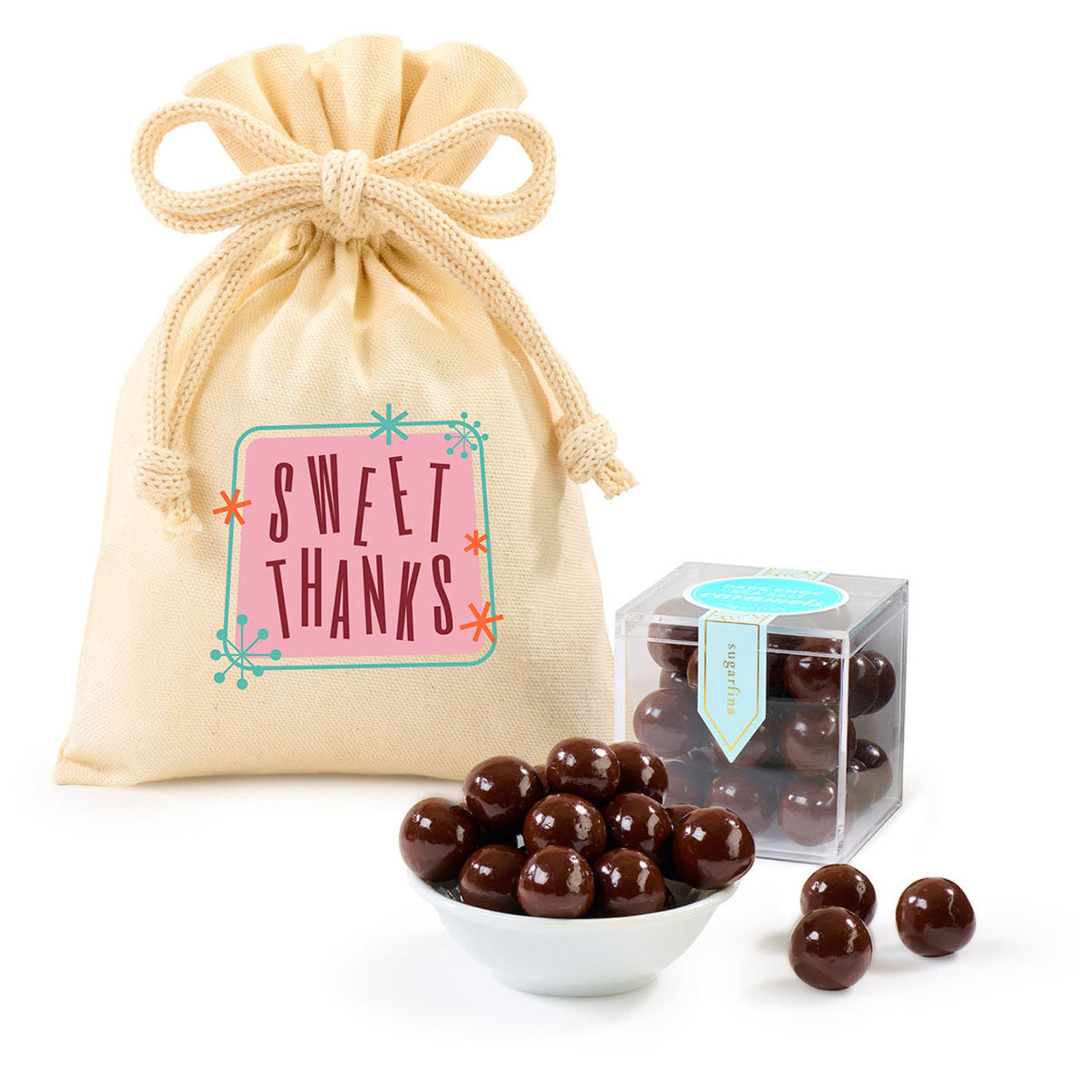 Gourmet Expressions Natural Sugarfina Sea Salt Caramels Candy Cube Gift Bag