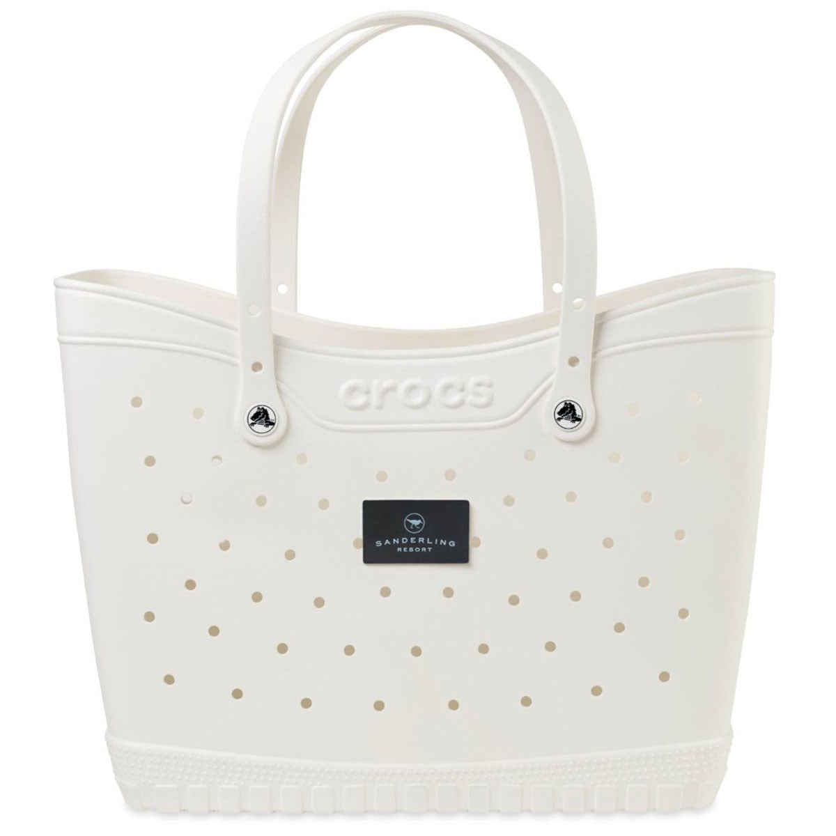 Crocs White-Black Classic Large Tote