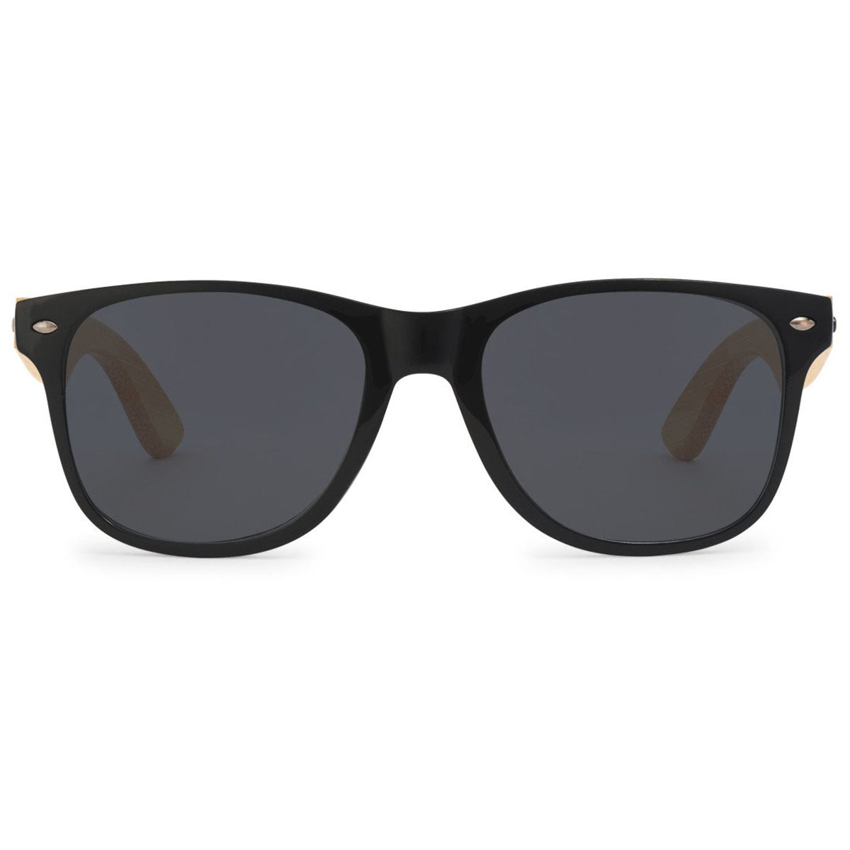 Gemline Black CapeShades Recycled Bamboo Sunglasses Black Frame