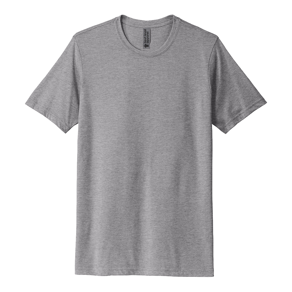 Next Level Unisex Heather Grey Poly/Cotton Tee