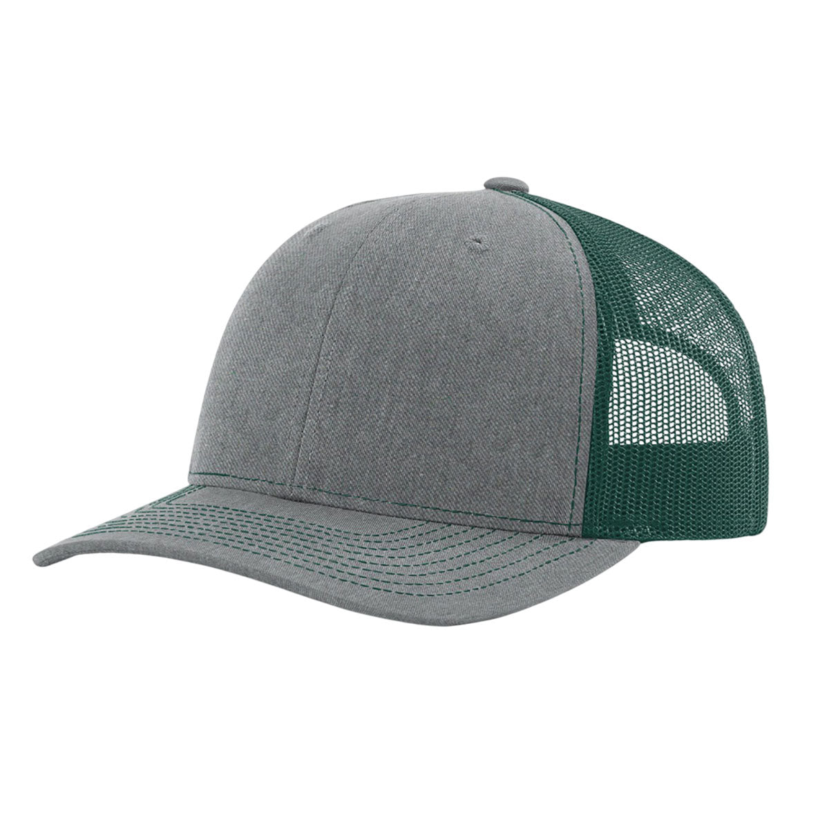 Richardson Heather Grey/Dark Green Trucker Cap