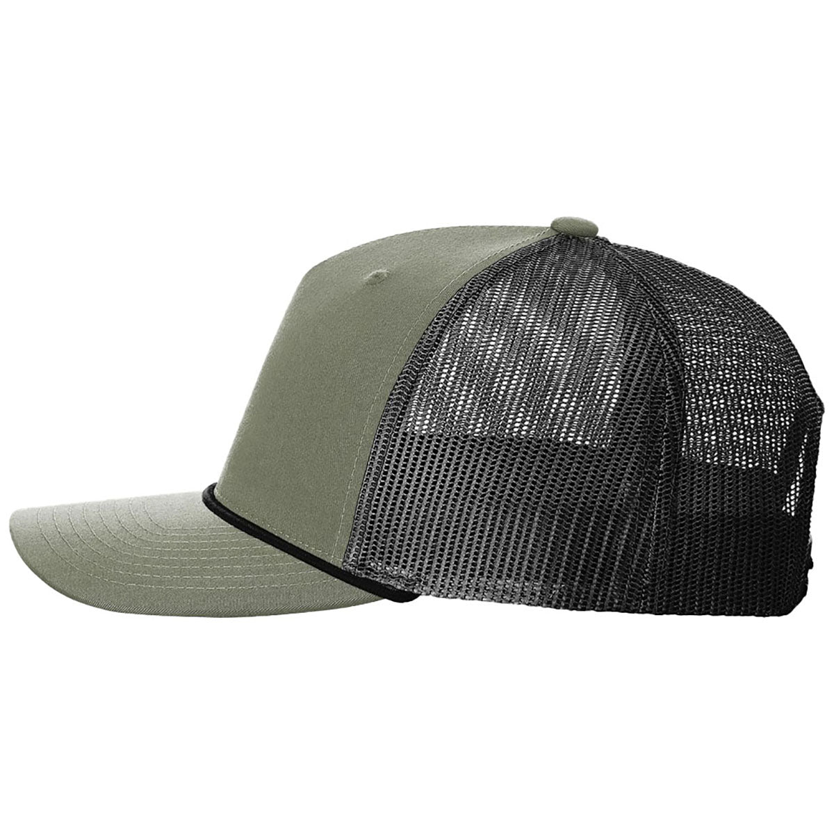 Richardson Loden/Black/Black Five-Panel with Rope