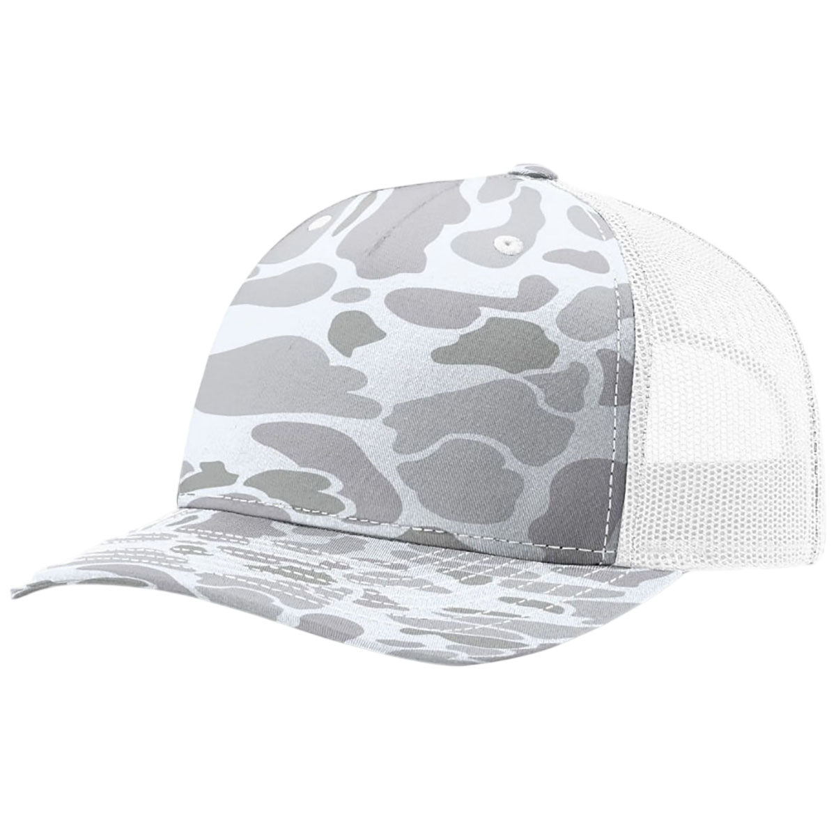 Richardson Blizzard Duck Camo/White Printed Five-Panel Trucker