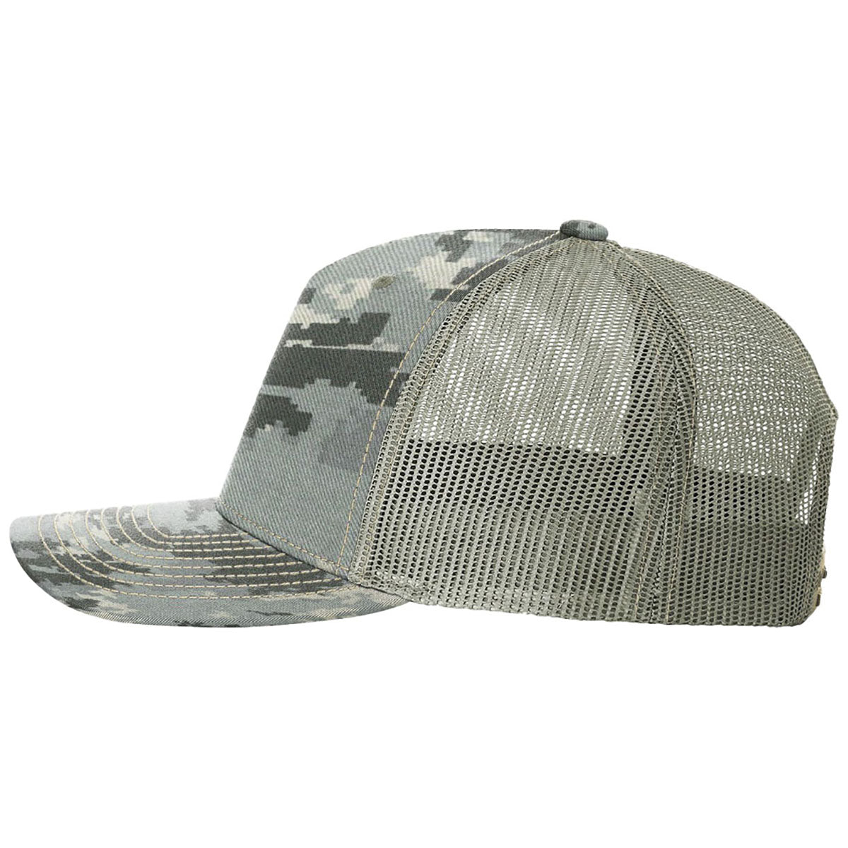 Richardson Digital Camo/Light Green Printed Five-Panel Trucker