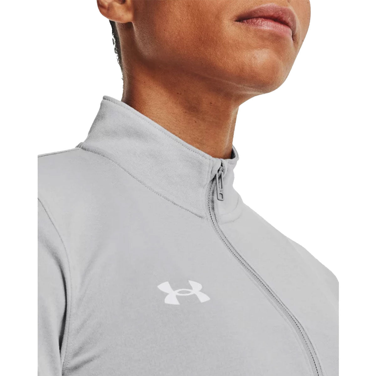 Under Armour Women's Mod Grey Light Heather Team Tech 1/4 Zip