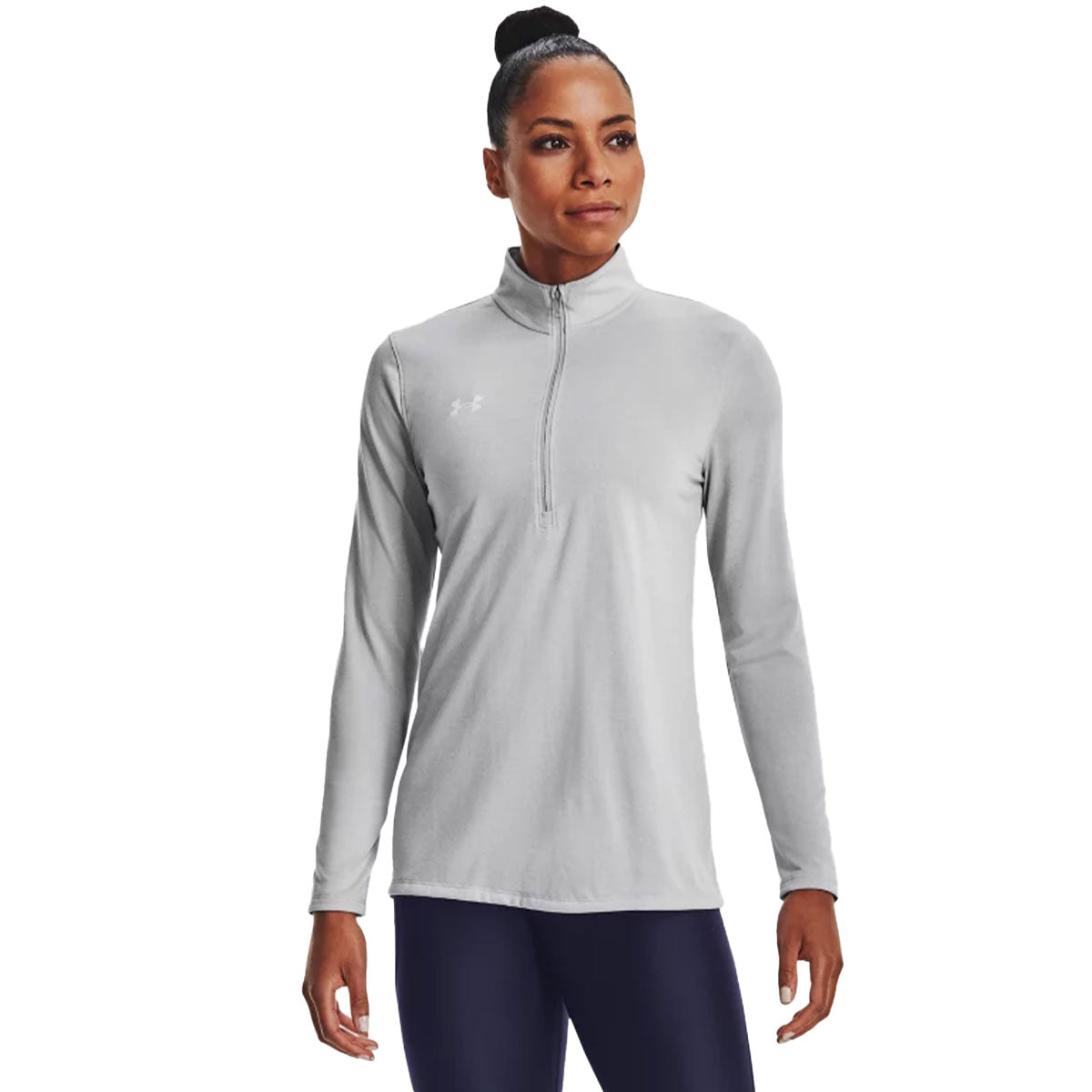 Under Armour Women's Mod Grey Light Heather Team Tech 1/4 Zip