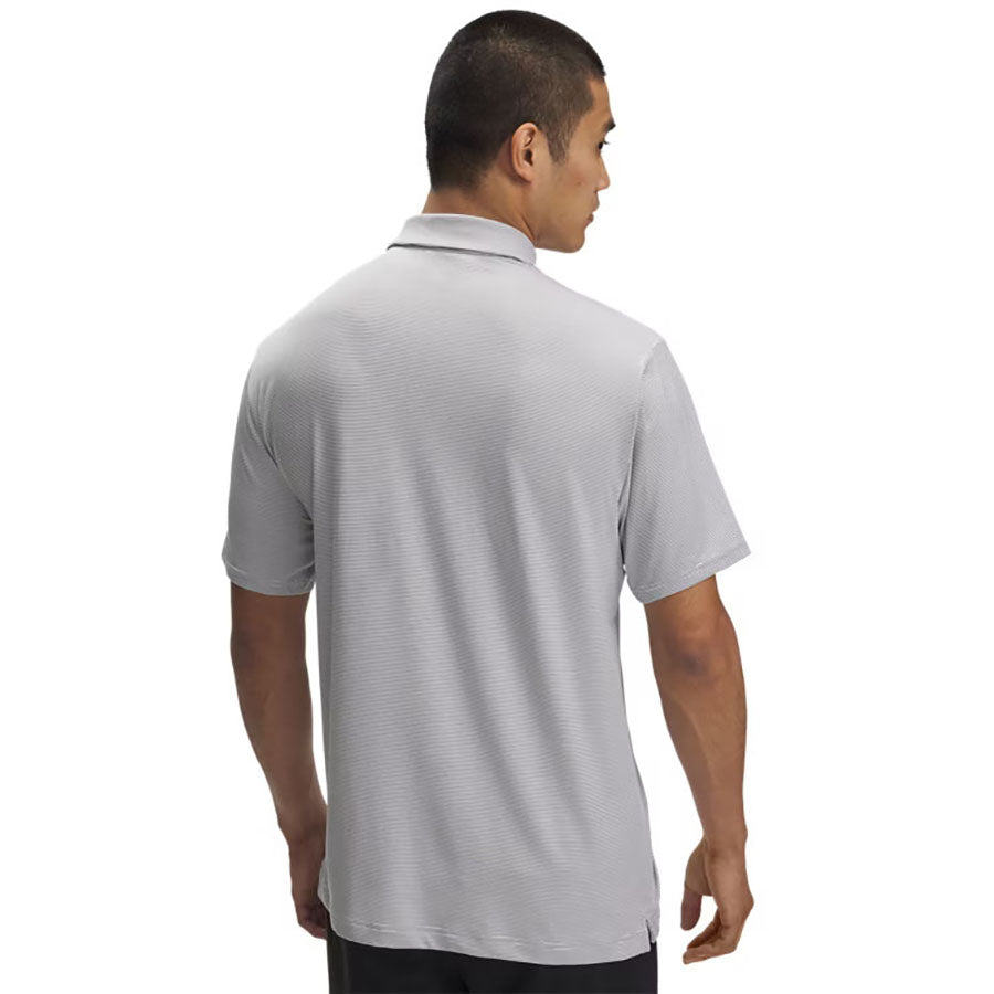 Under Armour Men's White/Black Drive Team Stripe Polo