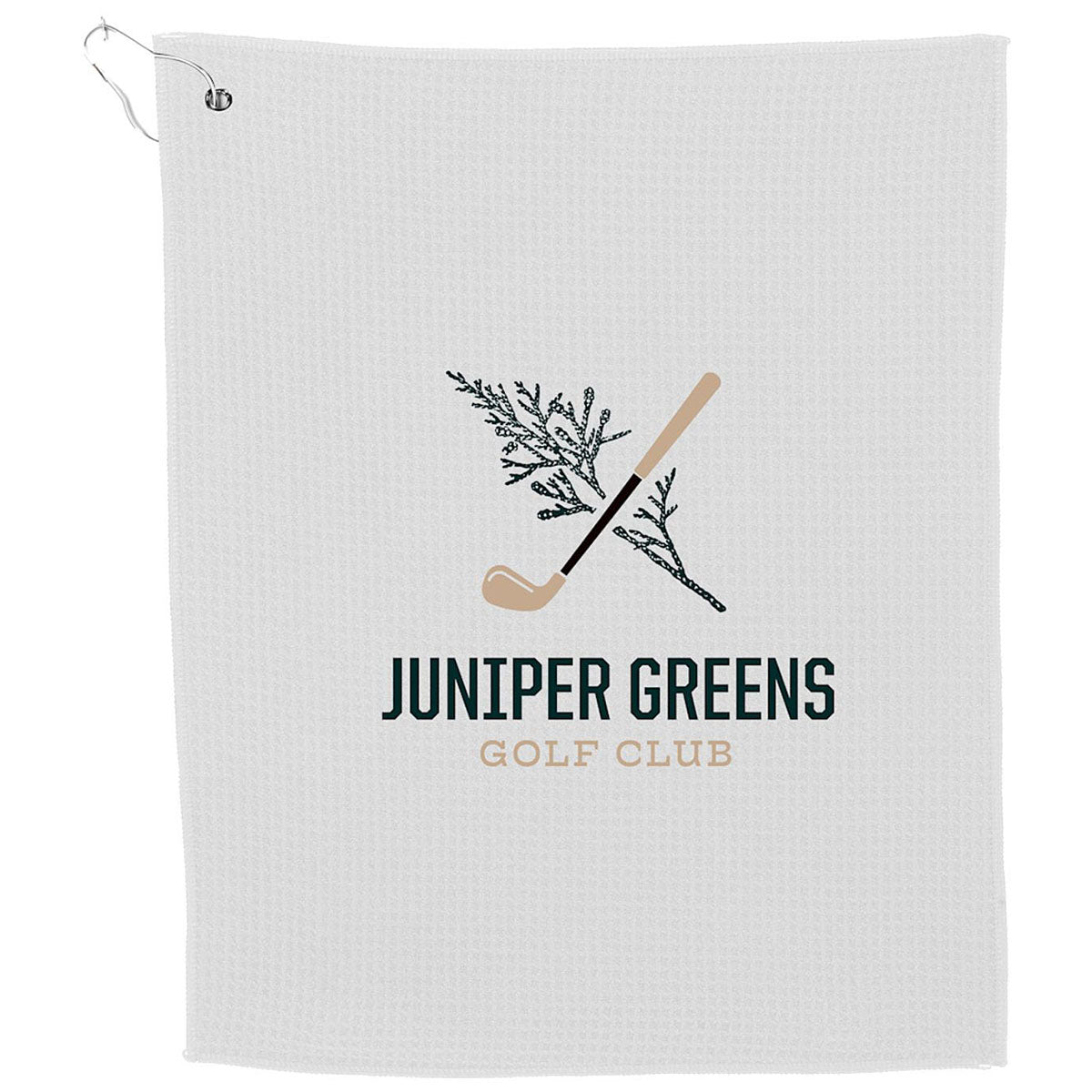 Leed's White 15" x 18" RPET 200g Microfiber Waffle Towel