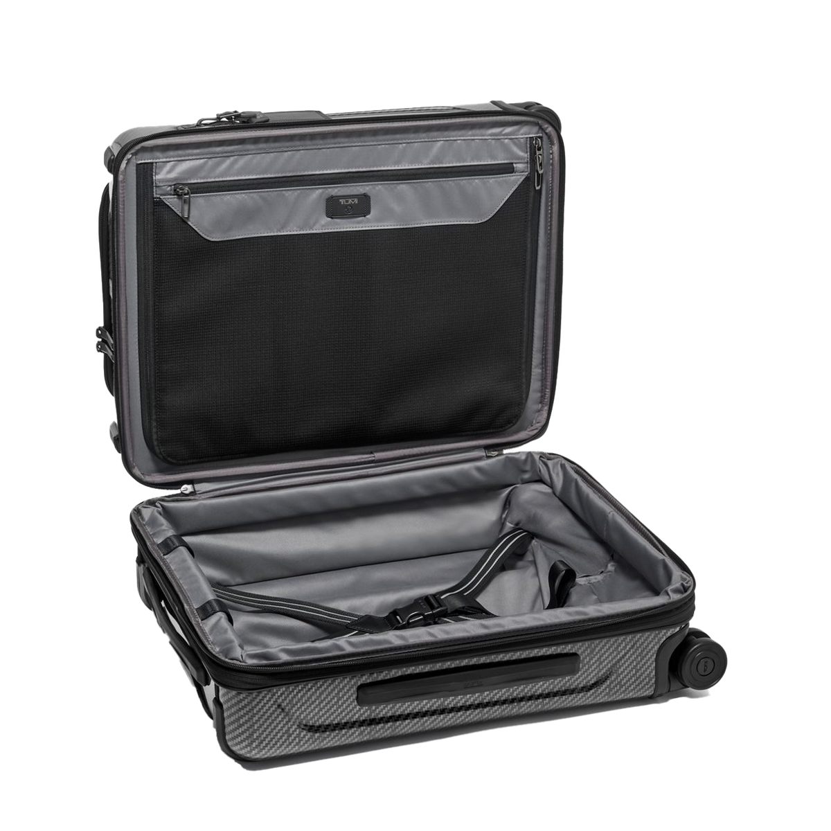 TUMI Black Graphite Tegra Lite Continental Front Pocket Expandable Carry-On