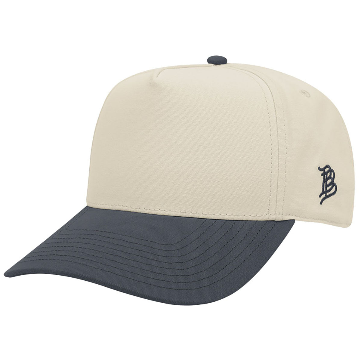 Branded Bills Beige with Navy Bare Curved Two-Tone Canvas Cap