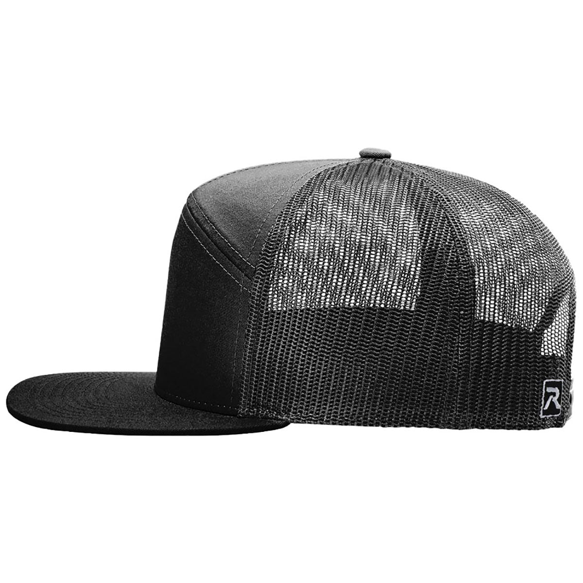 Richardson Black 7-Panel Trucker