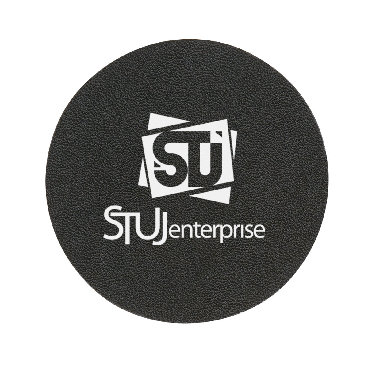 Hit Black Bonded Leather Coaster