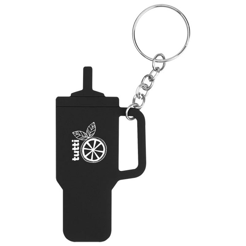 Hit Black Intrepid Tumbler Shaped Silicone Key Ring
