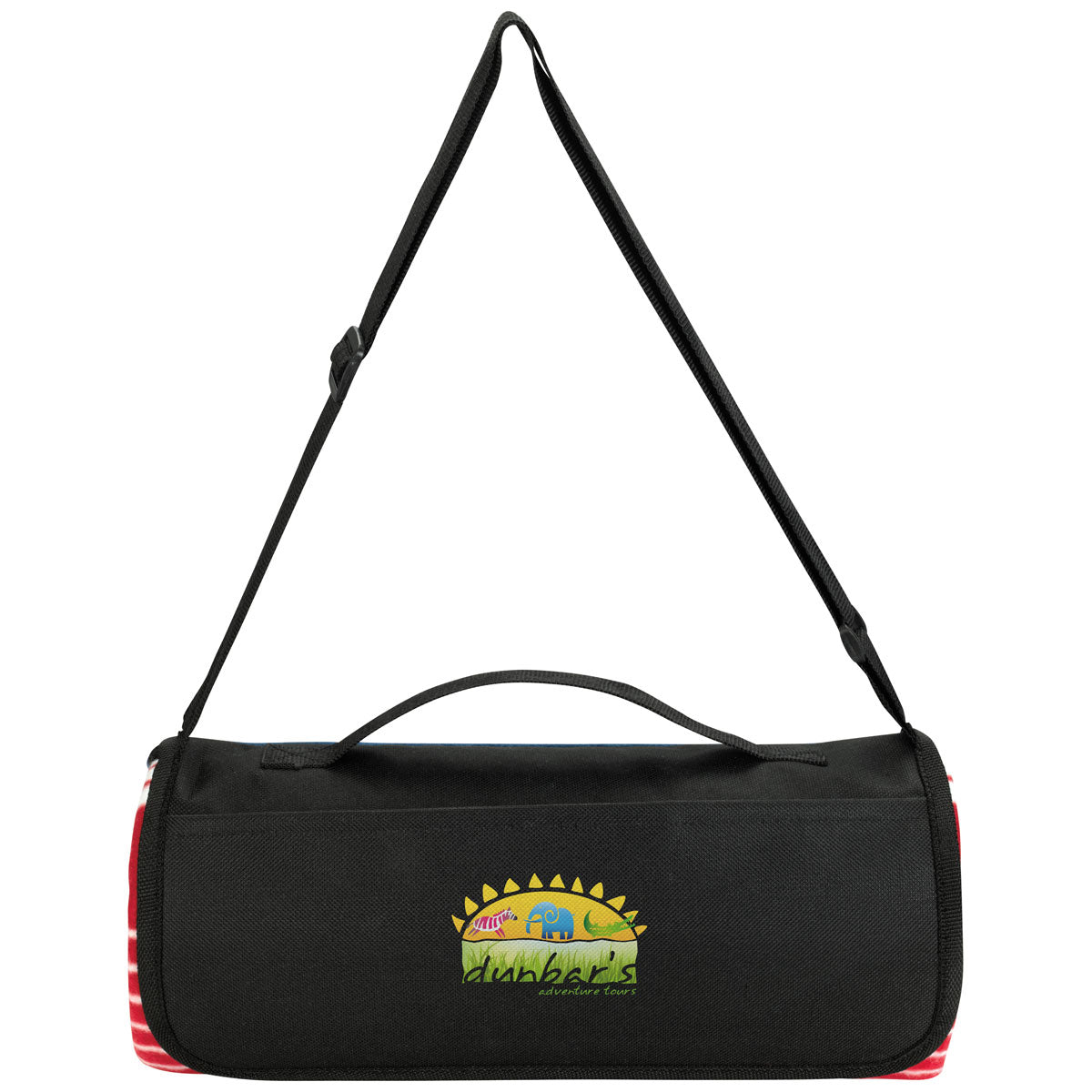 48-Hour BIC Red Shoulder Strap Picnic Blanket