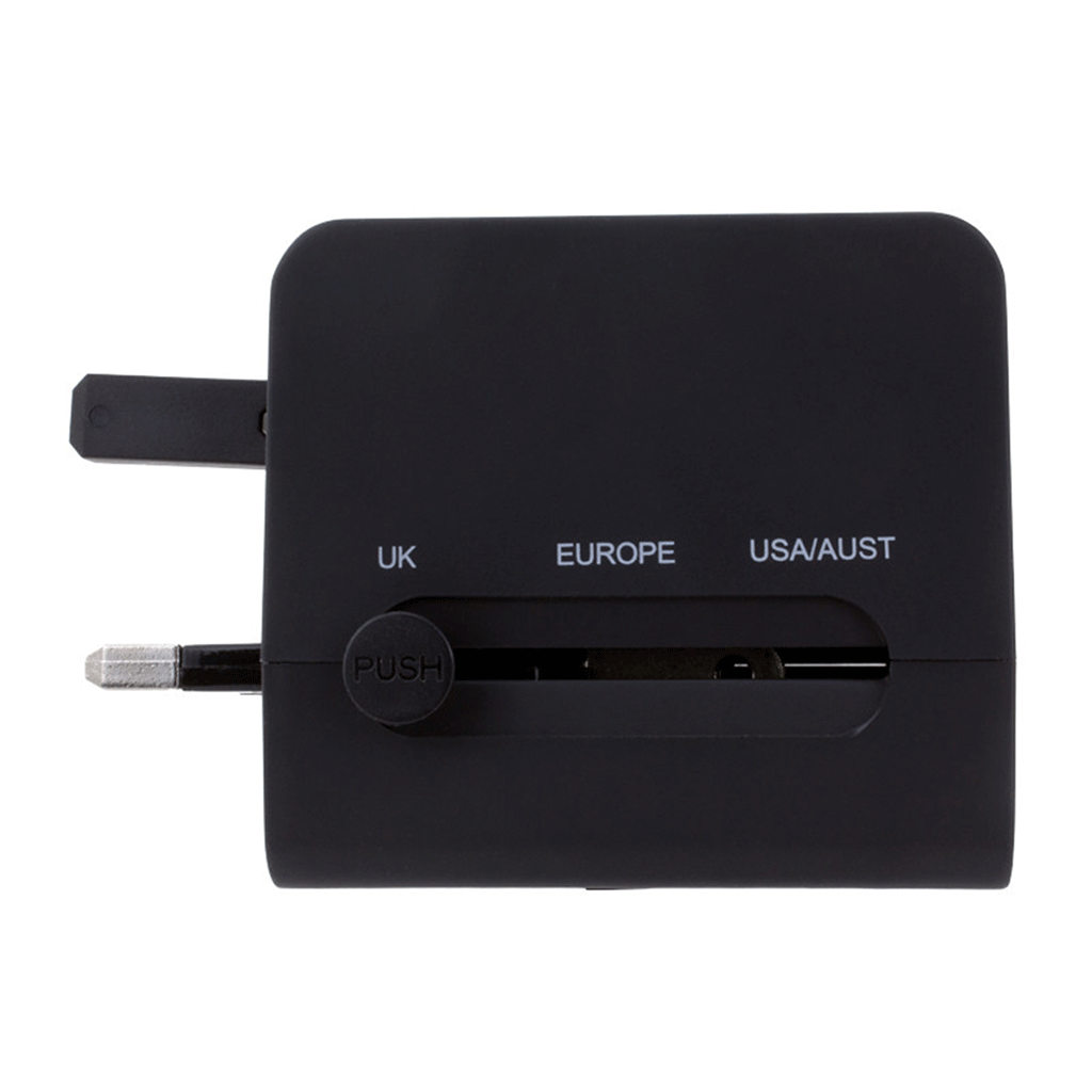 Hit Black 20W Universal Travel Adapter with Type-C