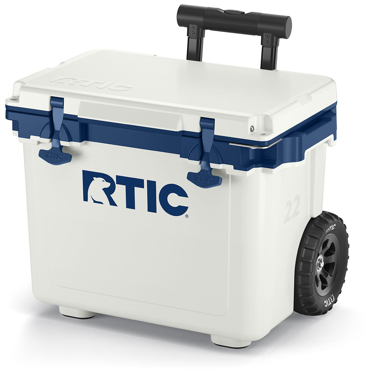 RTIC Cool Grey & Navy 22 QT Ultra-Light Wheeled Cooler