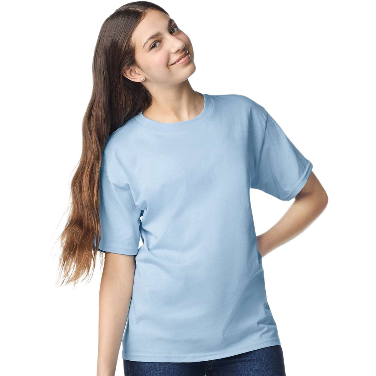 Gildan Youth Light Blue Light Cotton T-Shirt