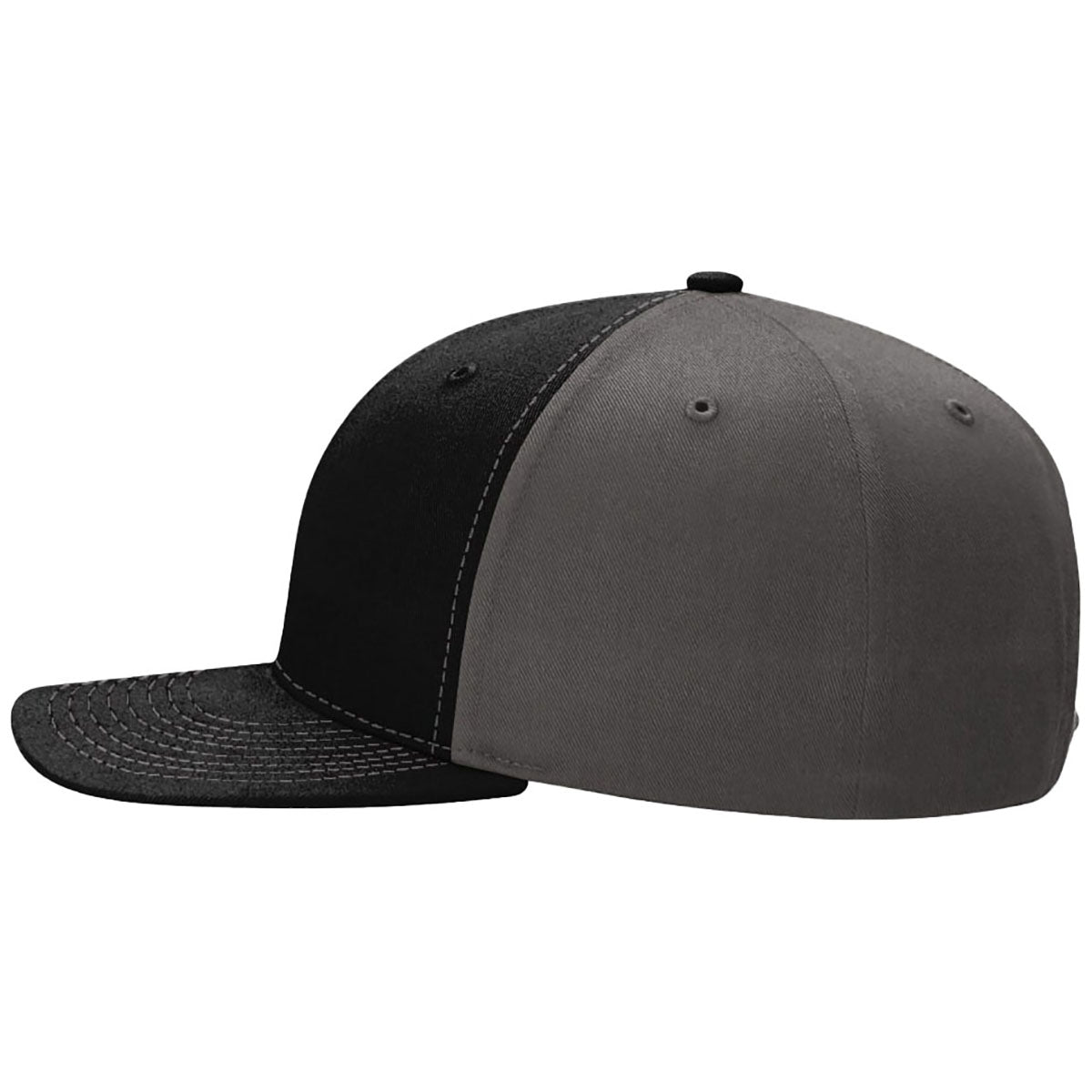 Richardson Black/Charcoal Solid Twill Trucker