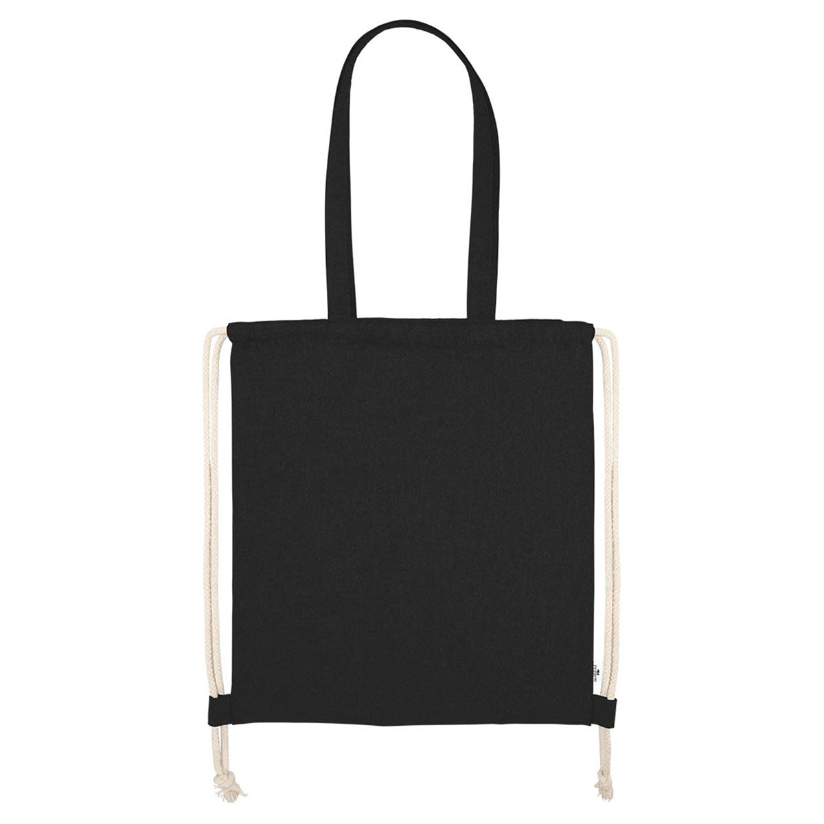 Hit Black Arden Recycled Cotton Drawstring Bag