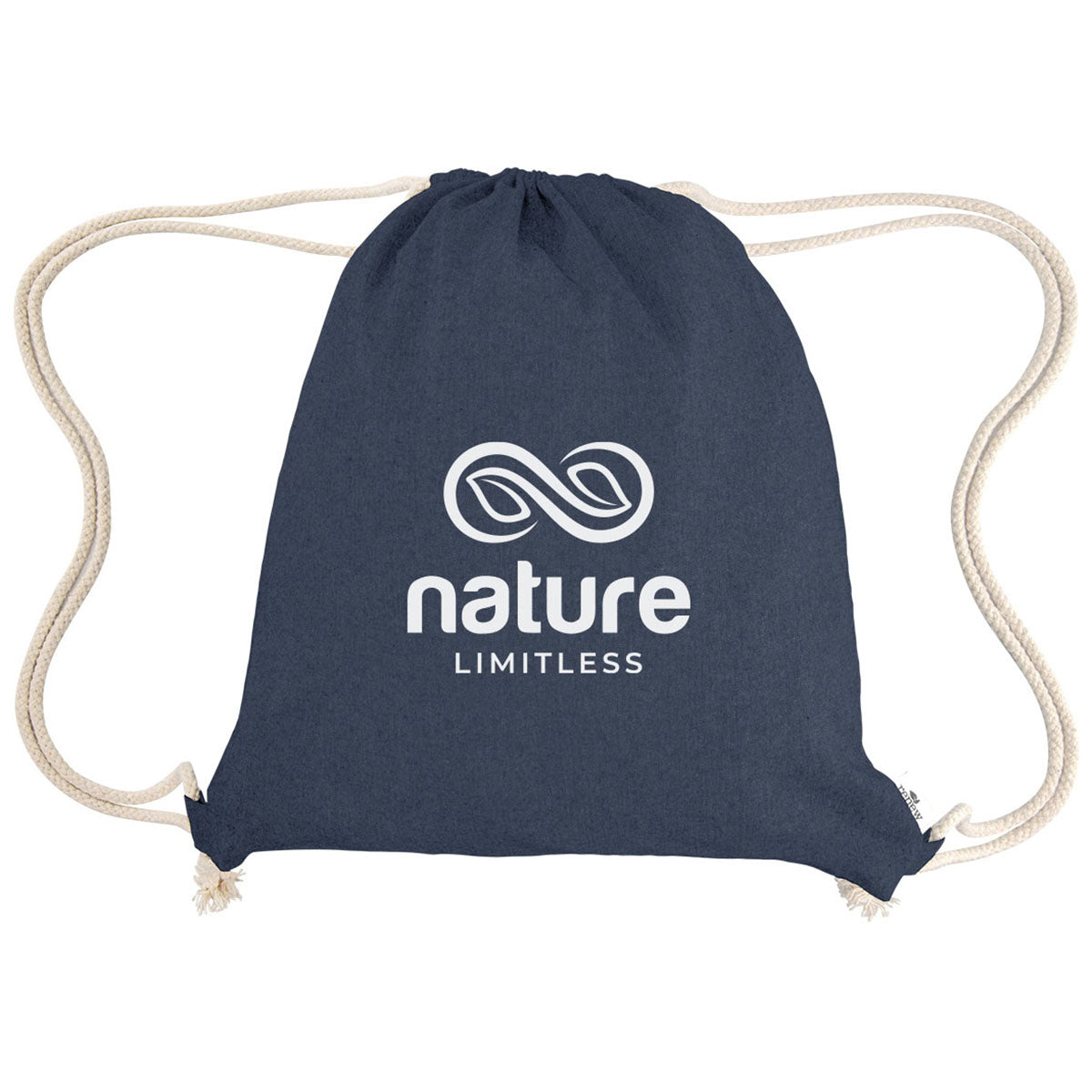 Hit Navy Arden Recycled Cotton Drawstring Bag
