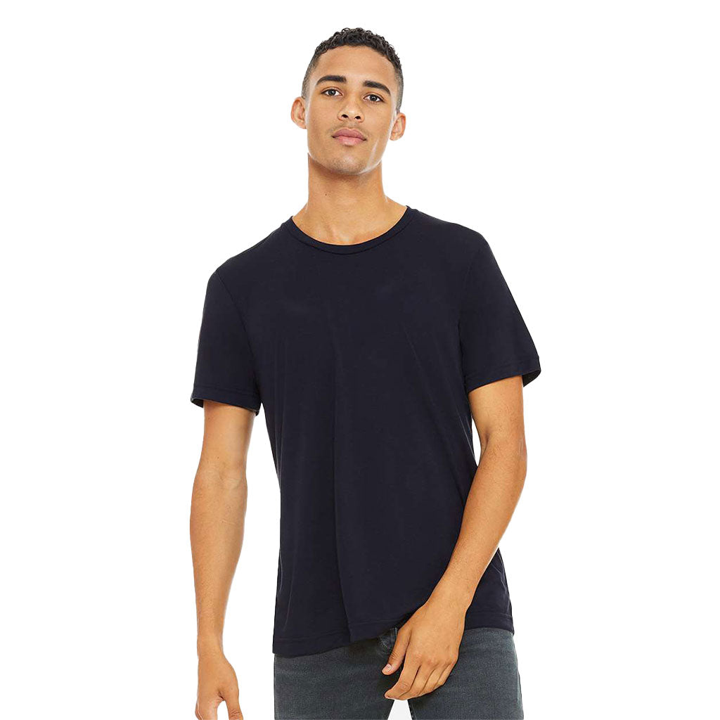 Bella + Canvas Unisex Solid Navy Triblend Short-Sleeve T-Shirt