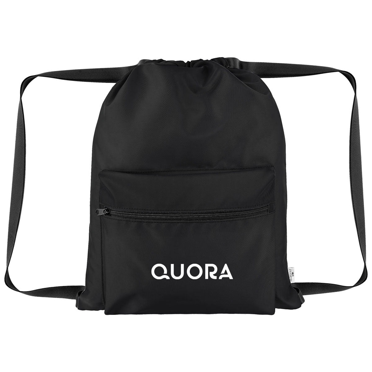 Hit Black Anywhere rPET Drawstring Bag