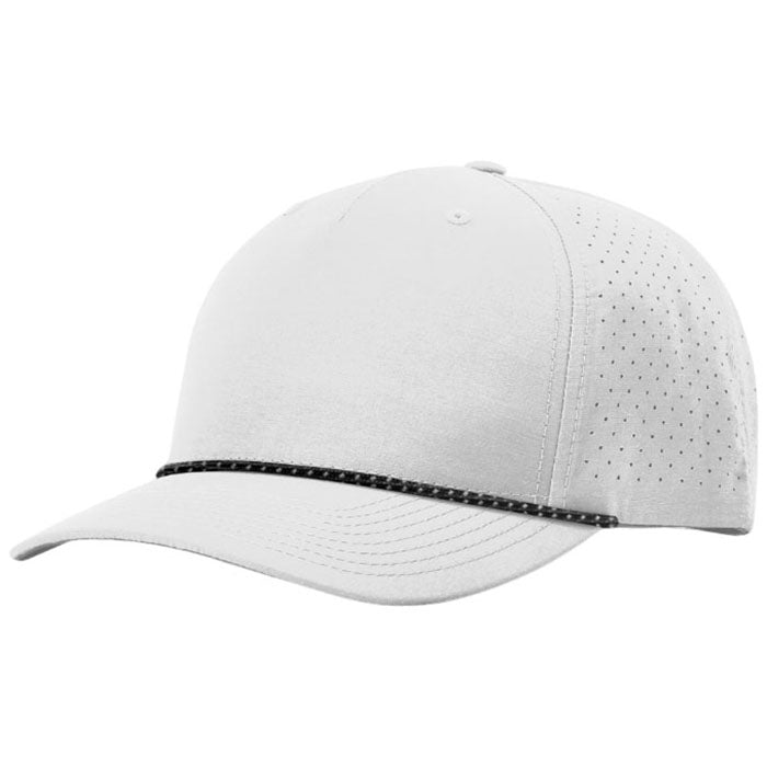 Richardson Silver/Black Silver Laser Perf Performance Rope Cap