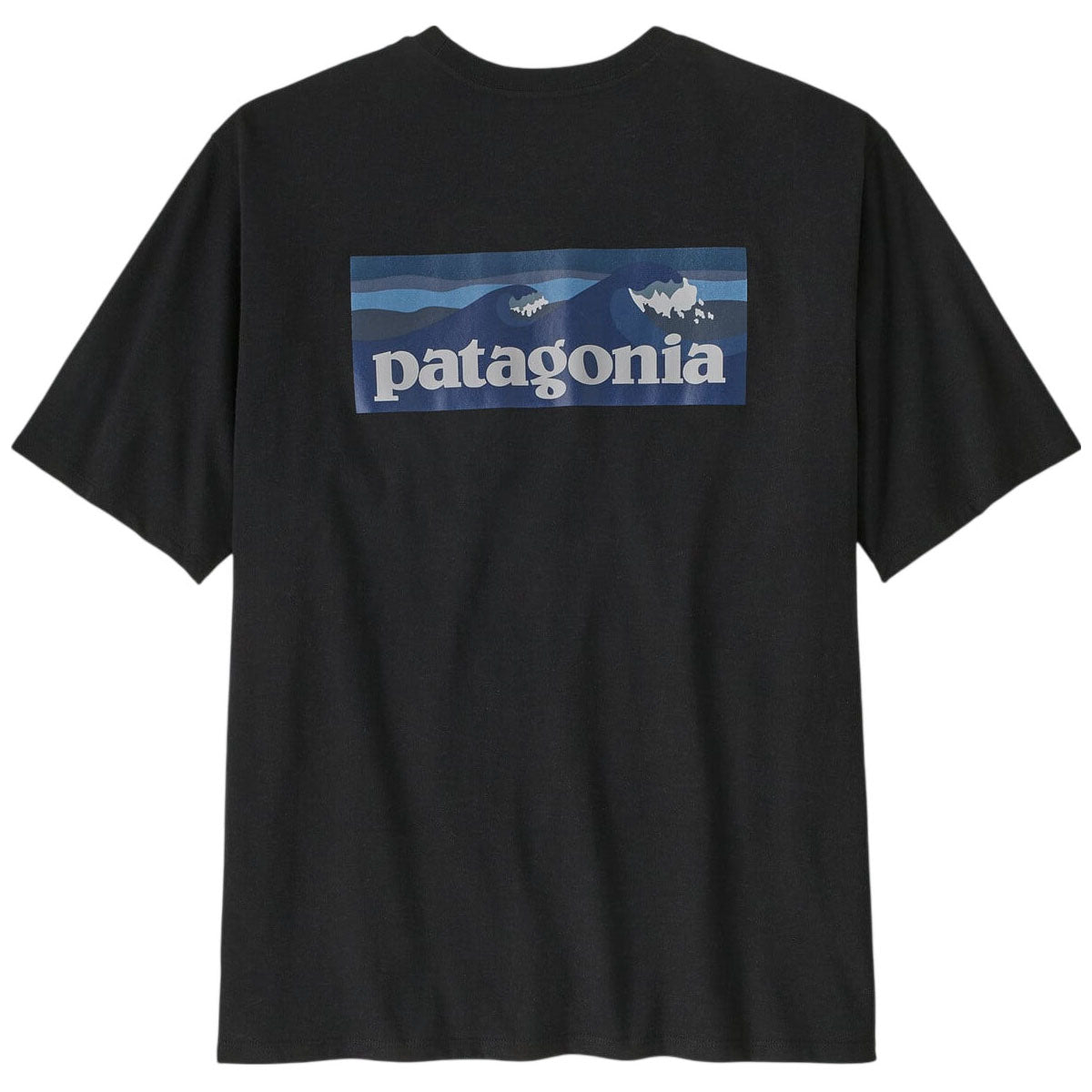 Patagonia Men's Ink Black Boardshort Logo Pocket Responsibili-Tee