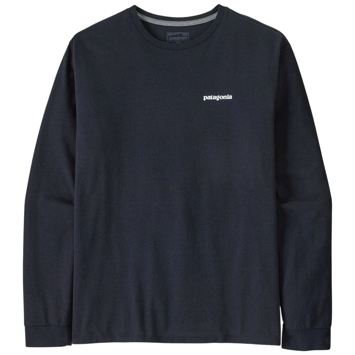 Patagonia Men's New Navy Long-Sleeved P-6 Logo Responsibili-Tee