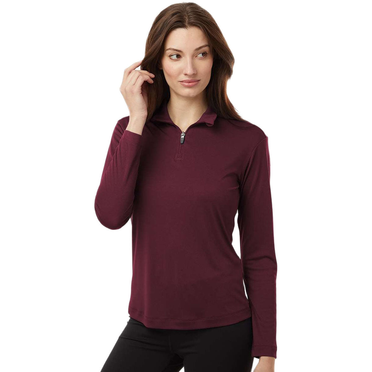 AllPro Women's Maroon Pro-Lock Performance Quarter-Zip Pullover