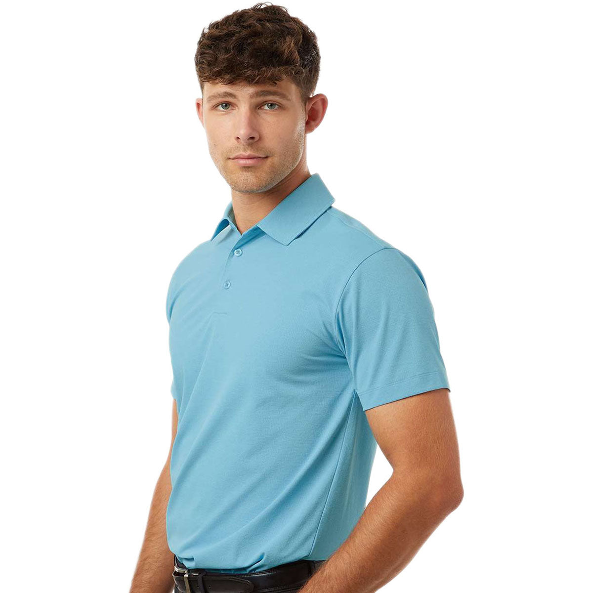 AllPro Men's Cloud Blue Pro-Flex Sorona Polo