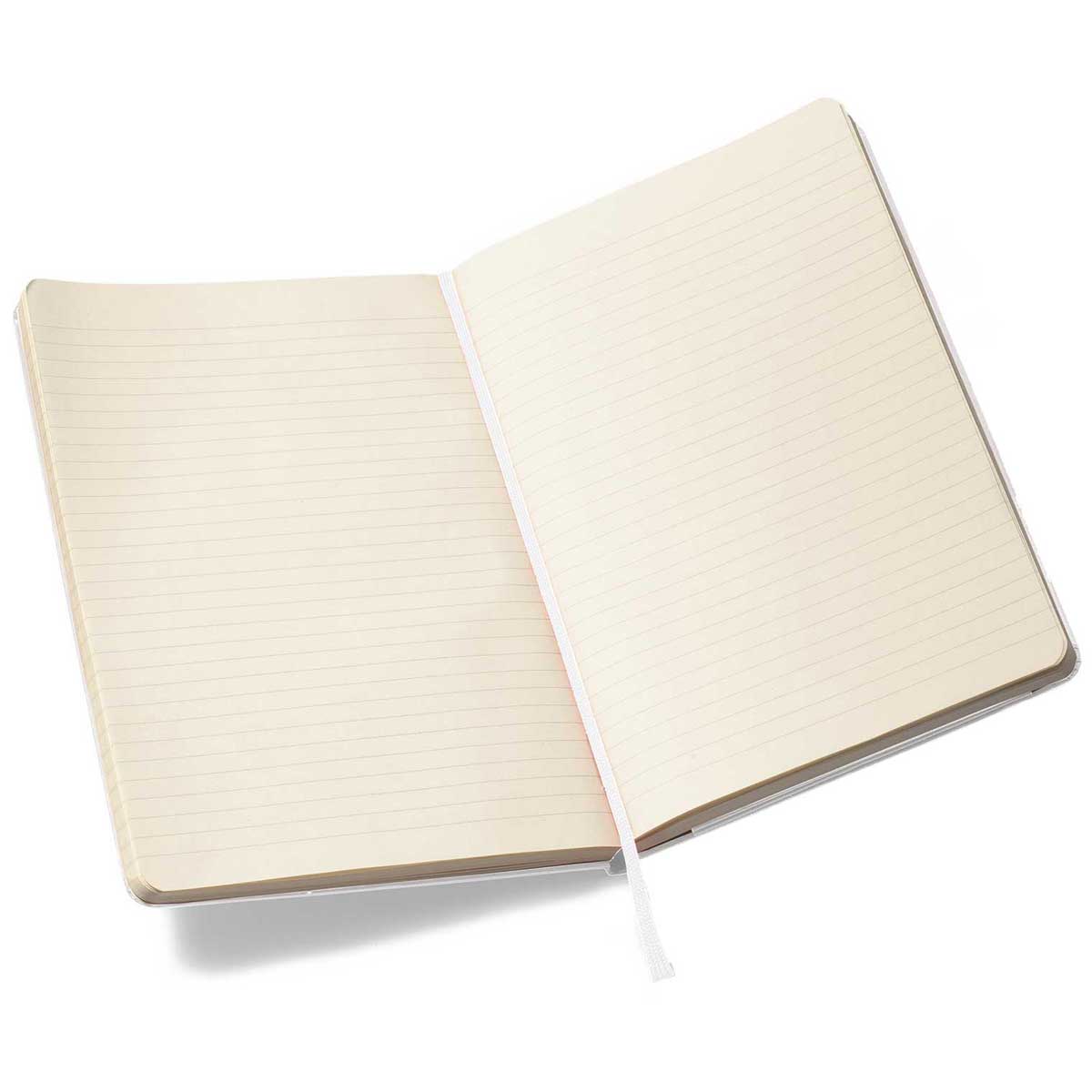 48-Hour Moleskine White Hard Cover Ruled Large Notebook (5" x 8.25")