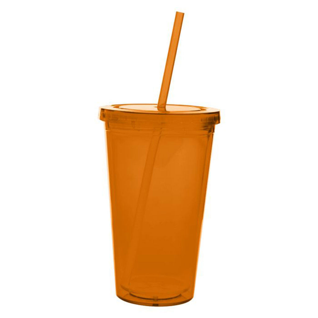 48-Hour Good Value Orange Double Wall Acrylic Tumbler - 18 oz.