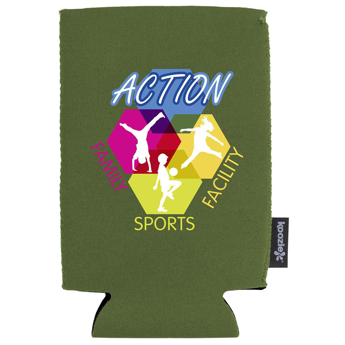 Koozie Olive Green Hype RPET Collapsible Can Cooler - 16 oz.