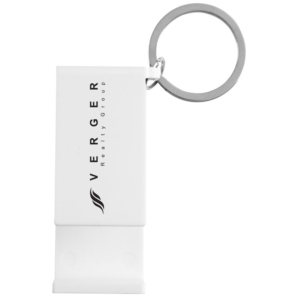 Hit White rABS Clip Phone Stand Key Ring