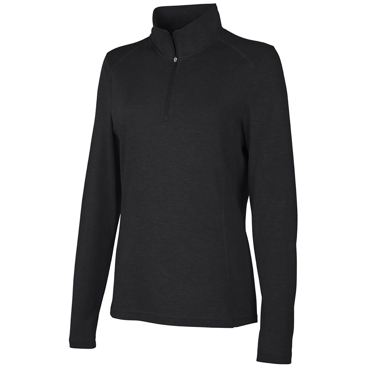 Charles River Women's Black Heather Vista Tri-Blend Quarter Zip