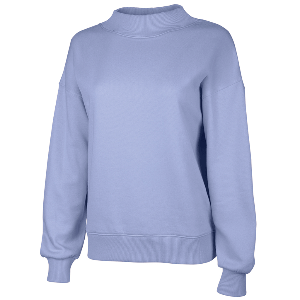 Charles River Women's Blue Lavender Willow Mock-Neck Sweatshirt