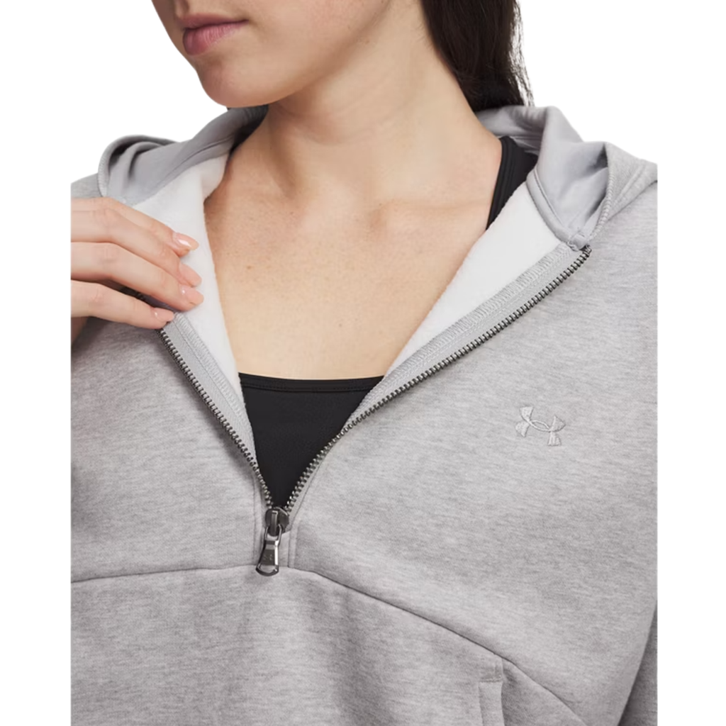 Under Armour Women's Mod Gray Full Heather/Mod Gray Icon Fleece Reinvented 1/2-Zip Hoodie