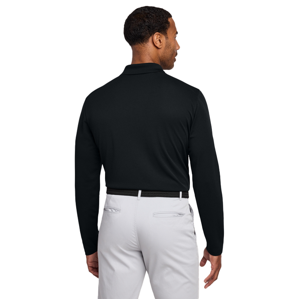 Nike Men's Black Dri-FIT Micro Pique 2.0 Long Sleeve Polo