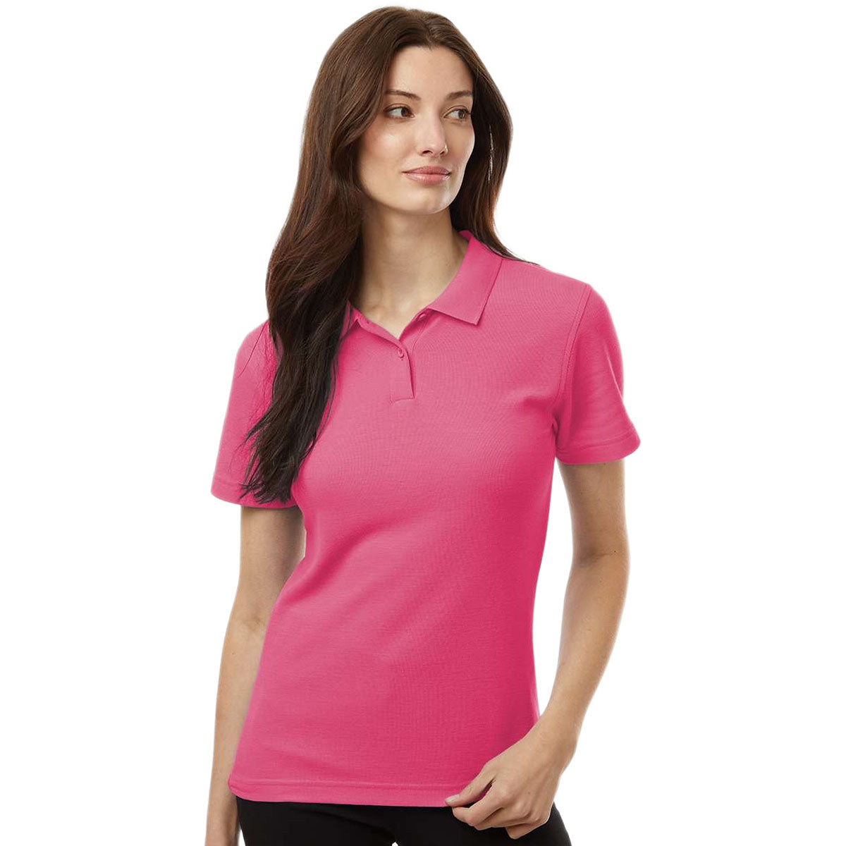 AllPro Women's Bright Pink Pique Polo