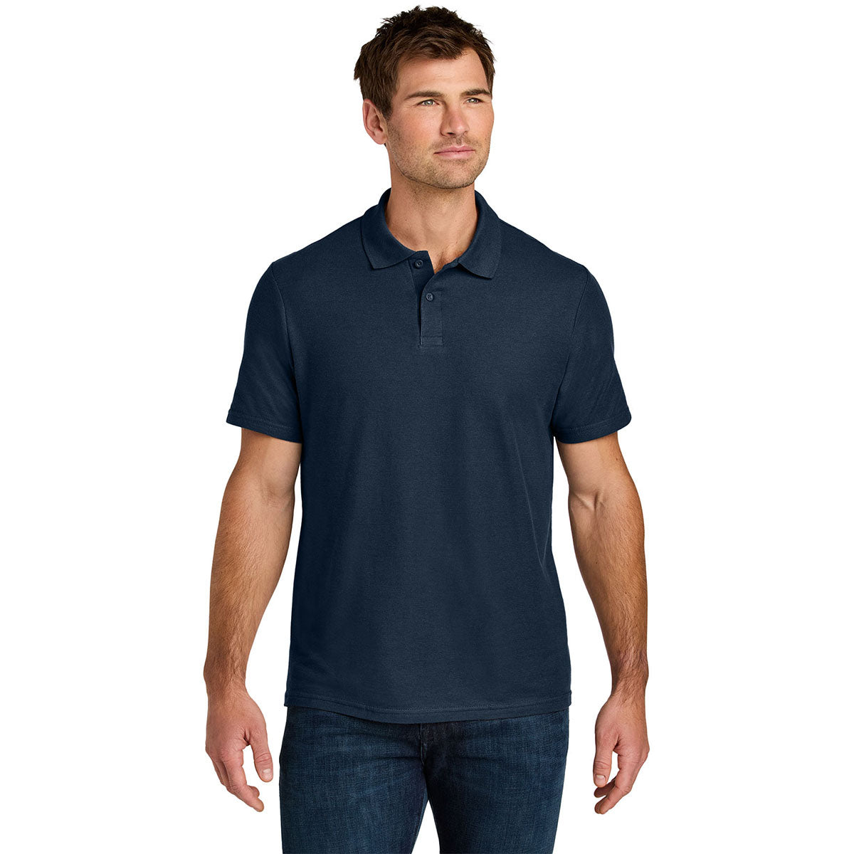 Gildan Men's Navy Softstyle Pique Polo