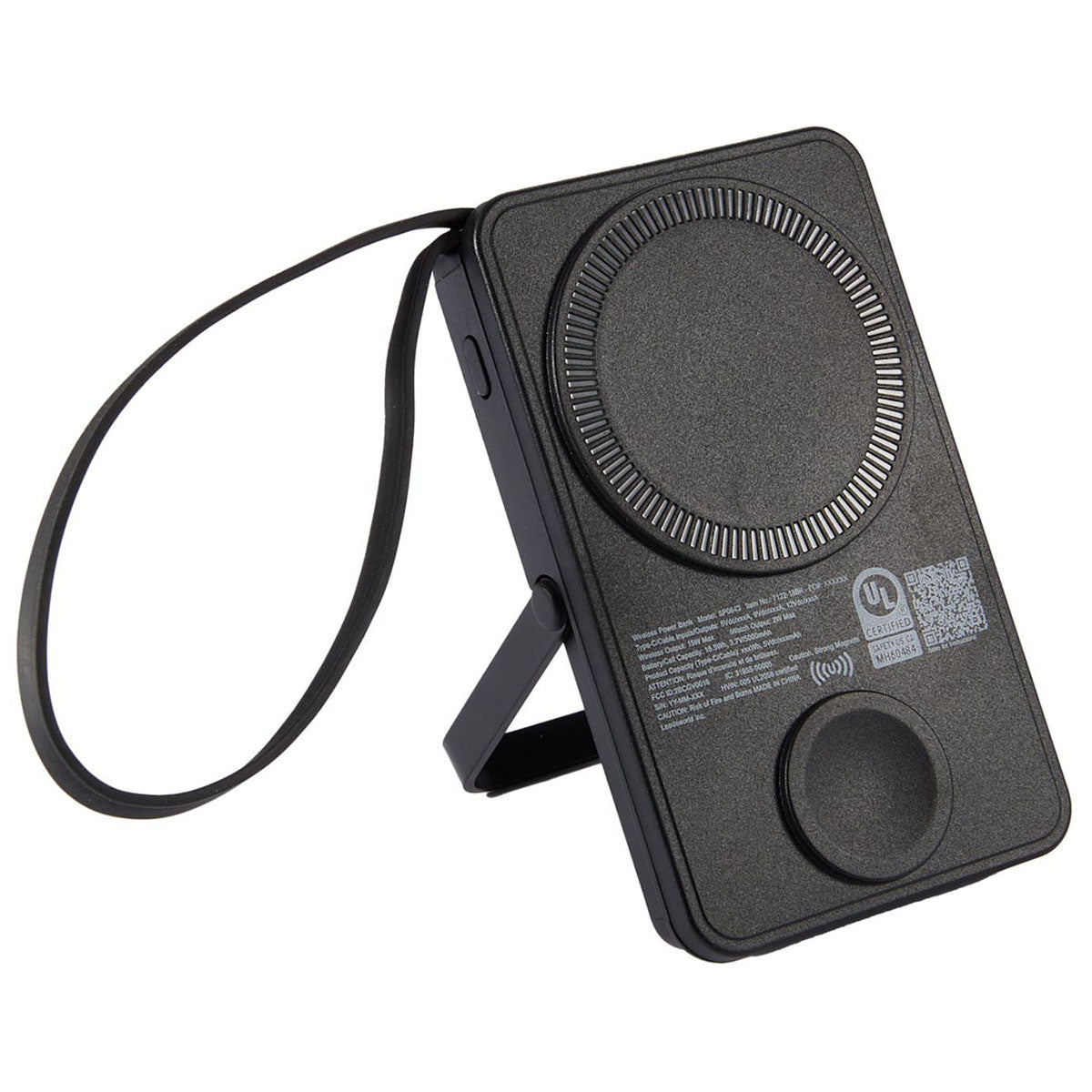 Leed's Black UL Listed MagClick Power Bank and Watch Charger