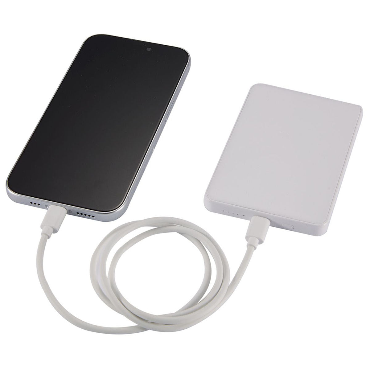 Leed's White MI Power 5000 mAh MagClick 15W Wireless Power Bank