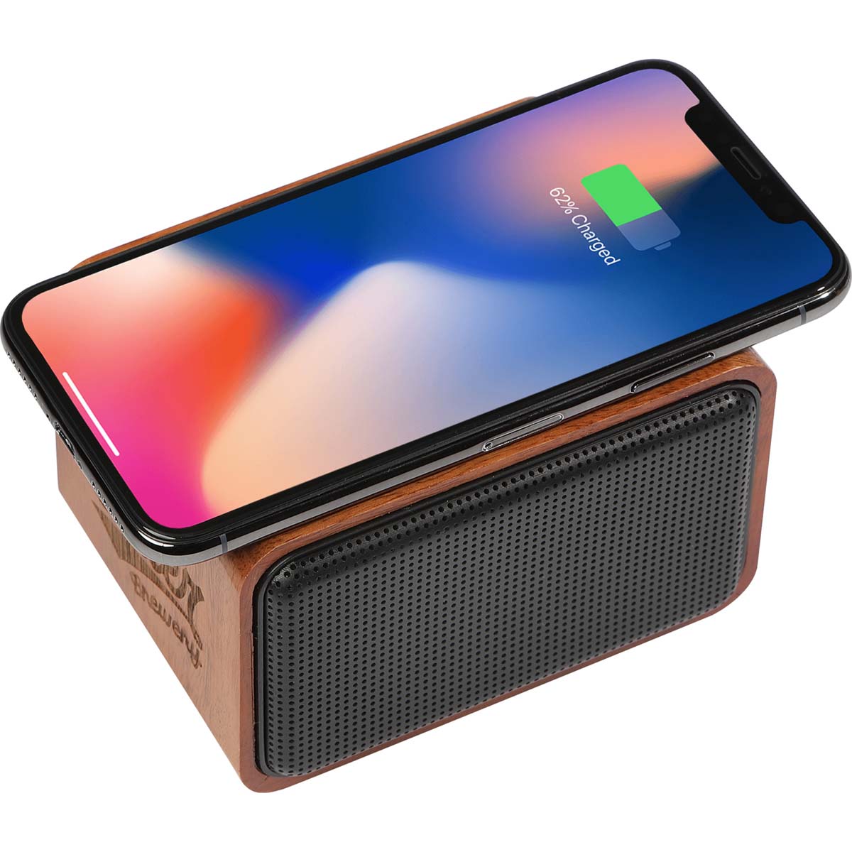 48-Hour Leed's Wood Bluetooth Speaker with Wireless Charging Pad