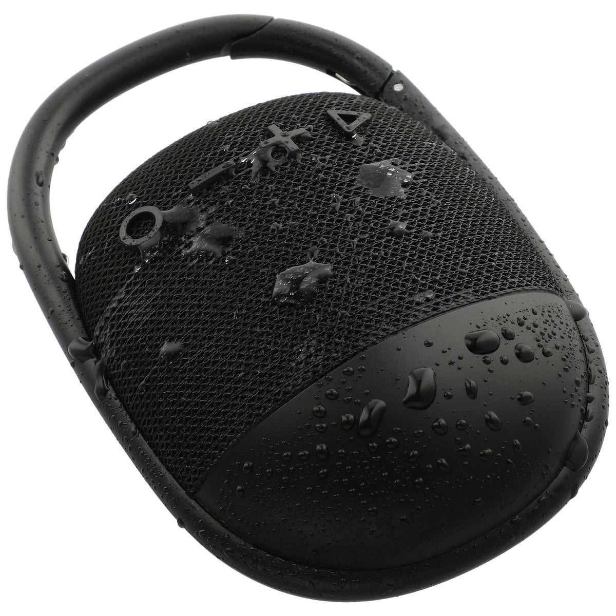 Leed's Black Fabric Clip Waterproof Bluetooth Speaker