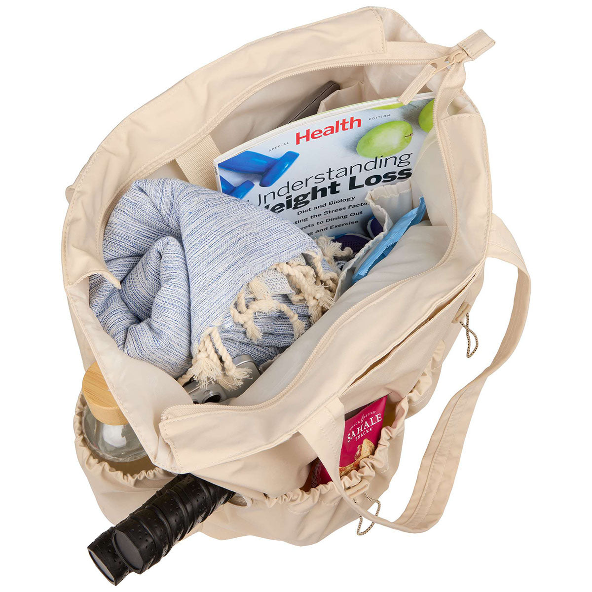 Wellable Cream Recycled Sport Tote